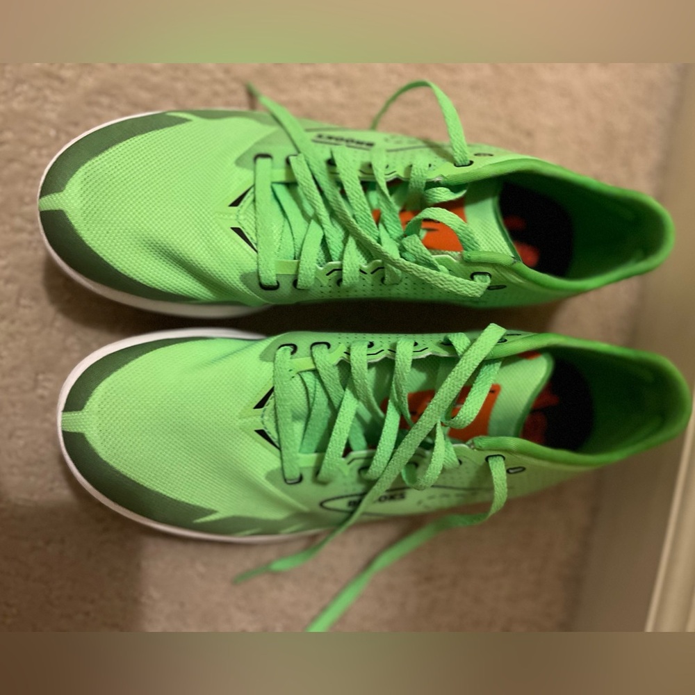 Brooks Neon Green cross country running spikes